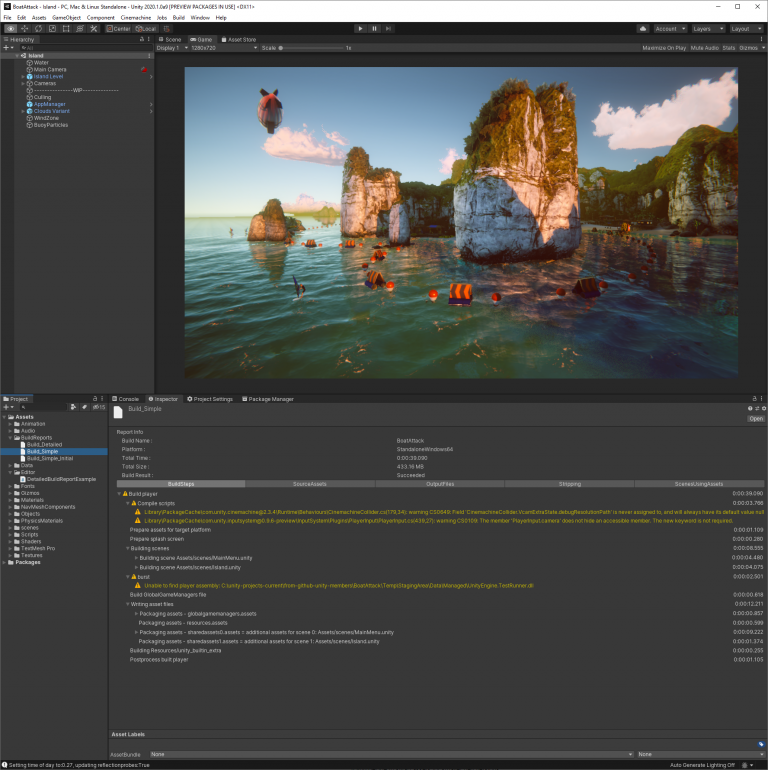 Unity: подробный инспектор процесса сборки | Gamedev suffering